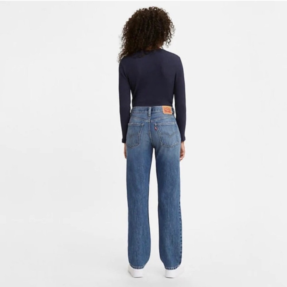 Levi’s Low Pro Straight Ripped Knee Rigid Denim Jean Breathe Out Blue 30 - Picture 3 of 16